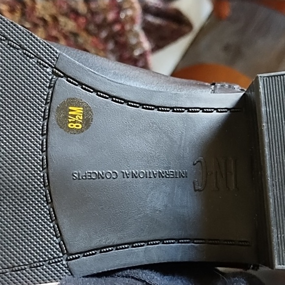 Inc International Concepts tall black leather boots size 8 1/2 NWOT - Picture 5 of 16